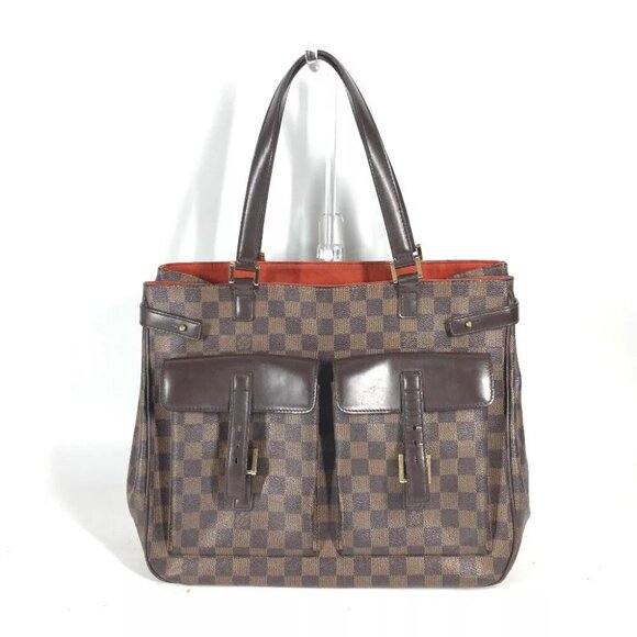 LOUIS VUITTON N51128 Damier Uzes Bag Tote Bag Shoulder Bag Canvas Ebene Brown - Picture 1 of 16